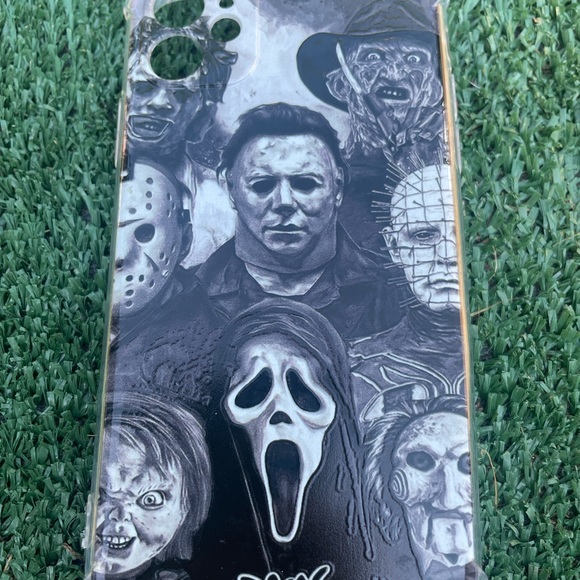 Halloween Phone Case | horror faces | black and white - Picture 2 of 3